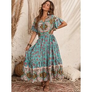 matilda jane go west maxi dress Womens Matilda Jane Choose your own path Go West Maxi Dress size Medium NWT